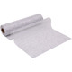 25m x 29cm Organza Roll - Silver Flocked Swirl Design Print
